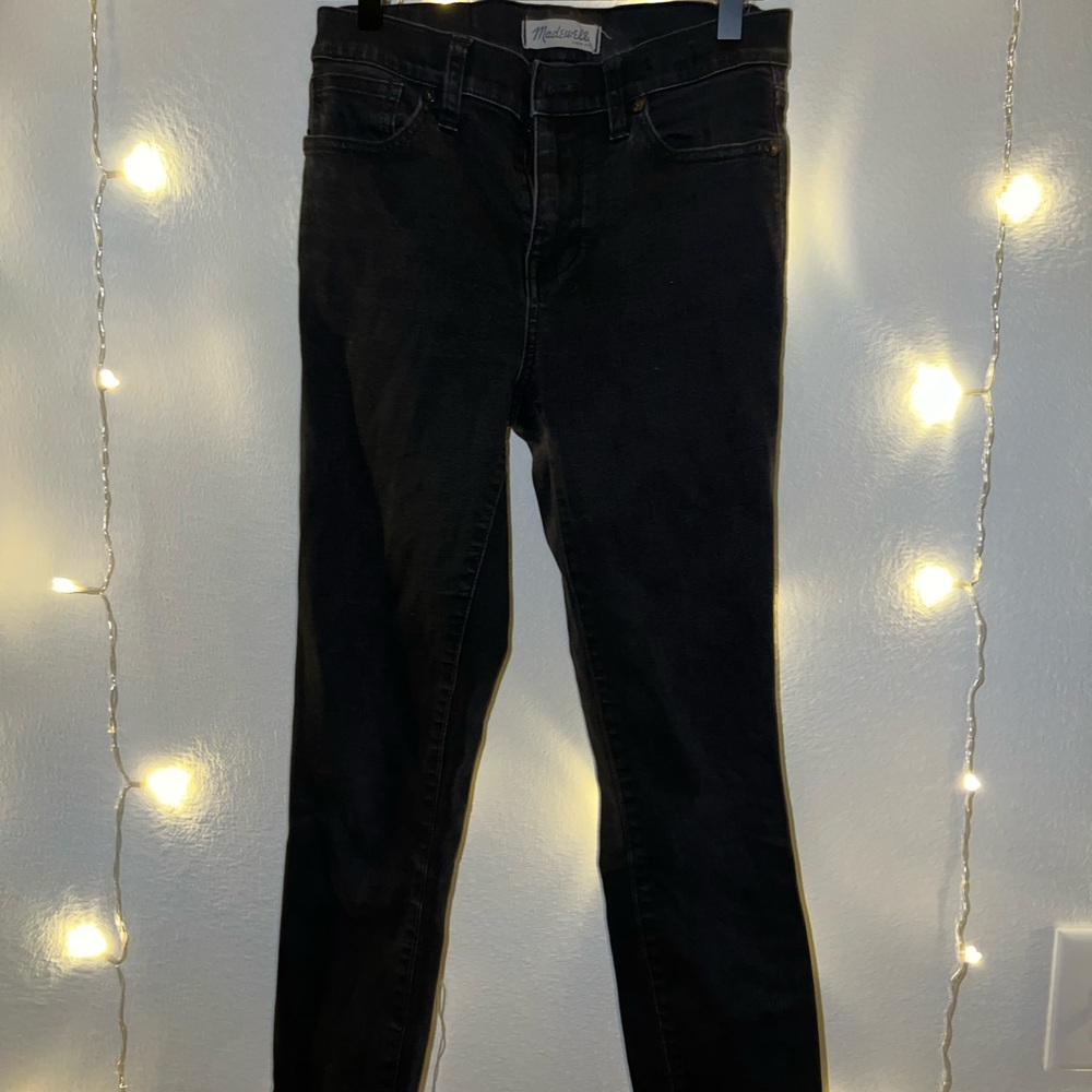 Madewell Black Skinny Jeans with Stretch Denim